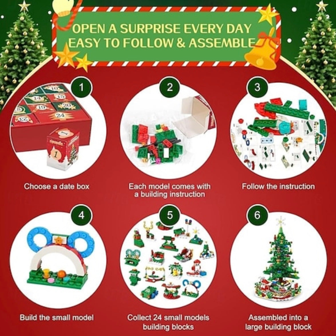 BrickMas Tree™ Advent — 24-Day Mini Block Tree