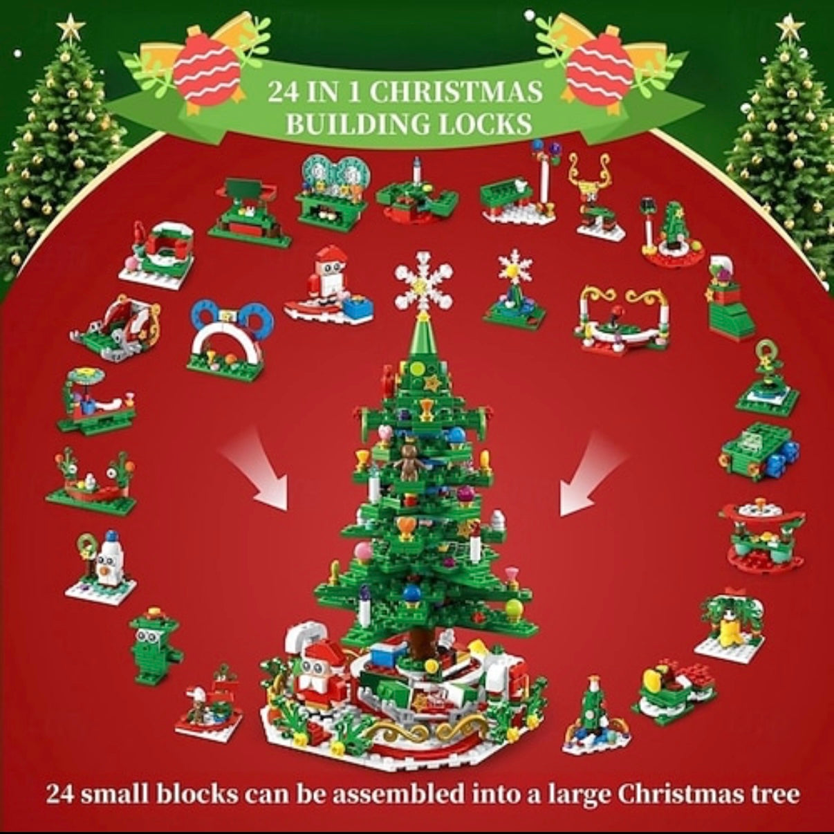 BrickMas Tree™ Advent — 24-Day Mini Block Tree